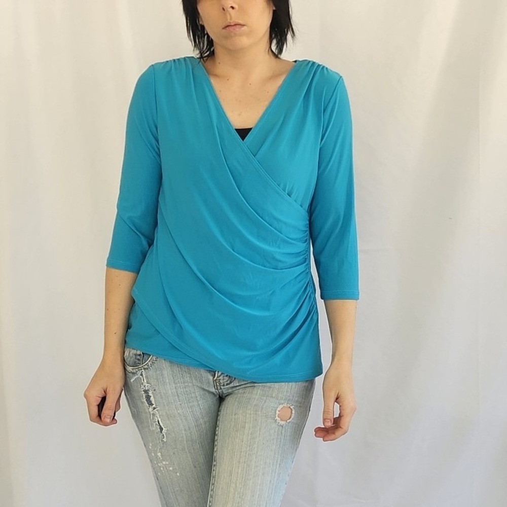 TravelSmith Bright Blue Top